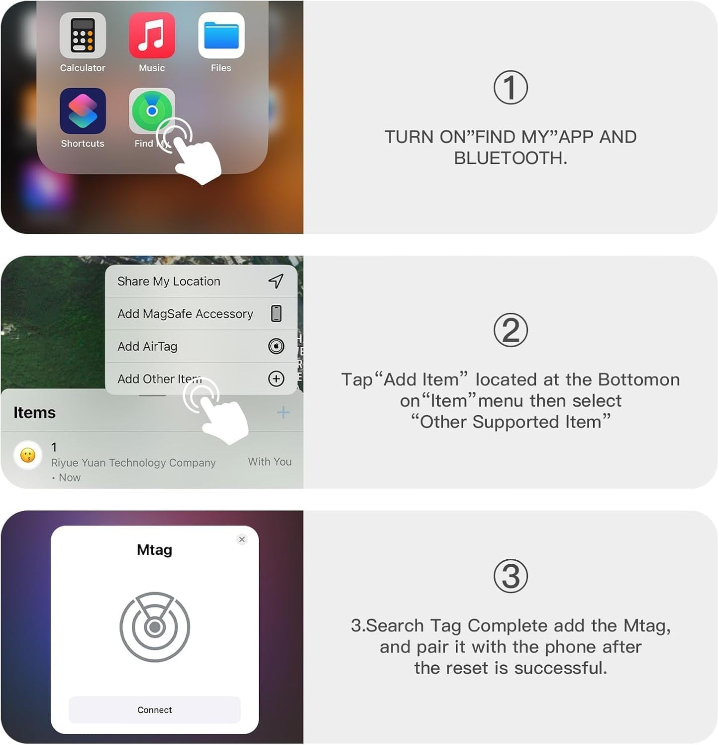 GPS Tracker for Vehicles, 1PCS Mini GPS Tracker with Magnetic Case, Work with Find My (Ios Only), No Monthly Fee Car GPS Tracker (Black)