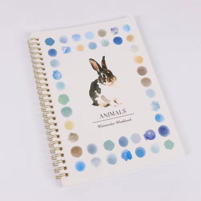 1/6Pcs Adult Watercolor Painting Book with Spiral Binding, Adult Art Activity, Watercolour Journal, Watercolor Coloring Book