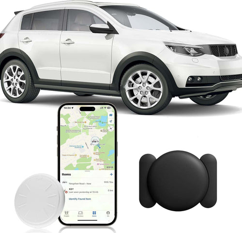 GPS Tracker for Vehicles, 1PCS Mini GPS Tracker with Magnetic Case, Work with Find My (Ios Only), No Monthly Fee Car GPS Tracker (Black)