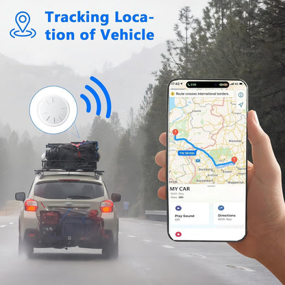 GPS Tracker for Vehicles, 1PCS Mini GPS Tracker with Magnetic Case, Work with Find My (Ios Only), No Monthly Fee Car GPS Tracker (Black)