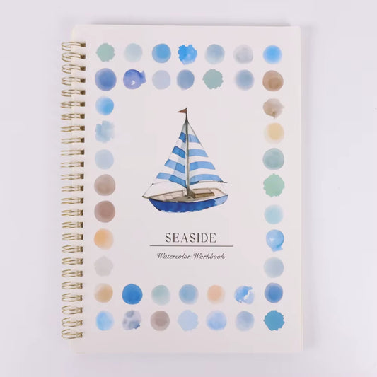 1/6Pcs Adult Watercolor Painting Book with Spiral Binding, Adult Art Activity, Watercolour Journal, Watercolor Coloring Book