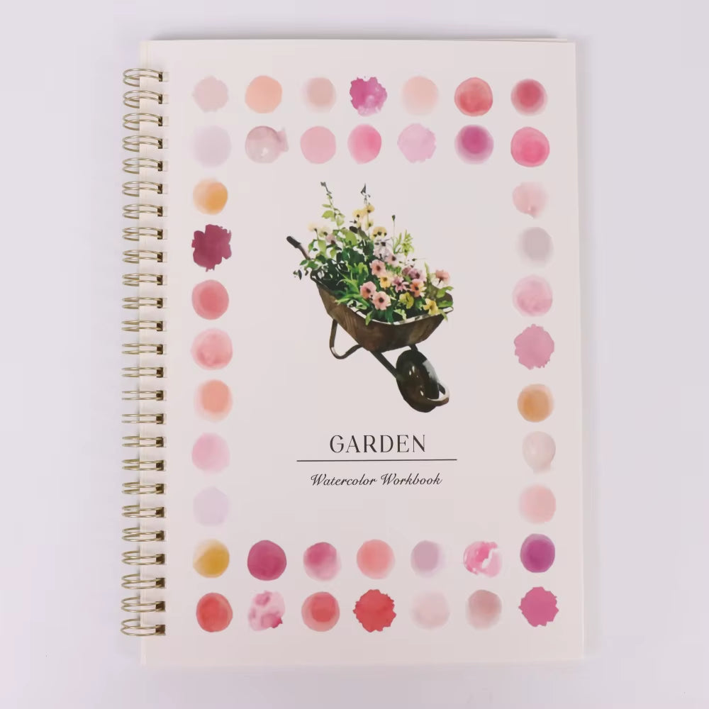 1/6Pcs Adult Watercolor Painting Book with Spiral Binding, Adult Art Activity, Watercolour Journal, Watercolor Coloring Book